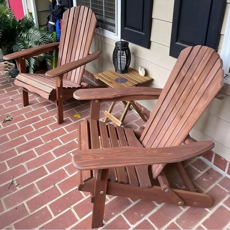 custom.Solid Wood Outdoor Portable Adirondack Chair Wooden Fire Pit Chairs Folding Garden Chair Courtyard Beach Pa