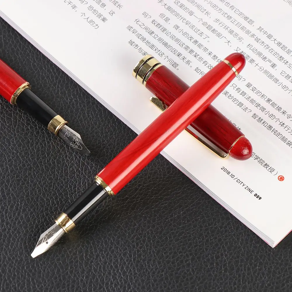 هدية توقيع السكتة الدماغية الخط الماهوجني قلم رصاص معدني القلم كليب الحبر عبوات أقلام نافورة الخيزران #3