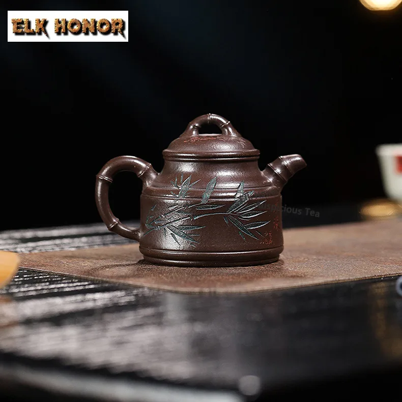 

Agent Distribution Yixing Zisha Teapot Coarse Sand Original Ore Old Purple Clay Artisan Handmade Bamboo Ding Household Te