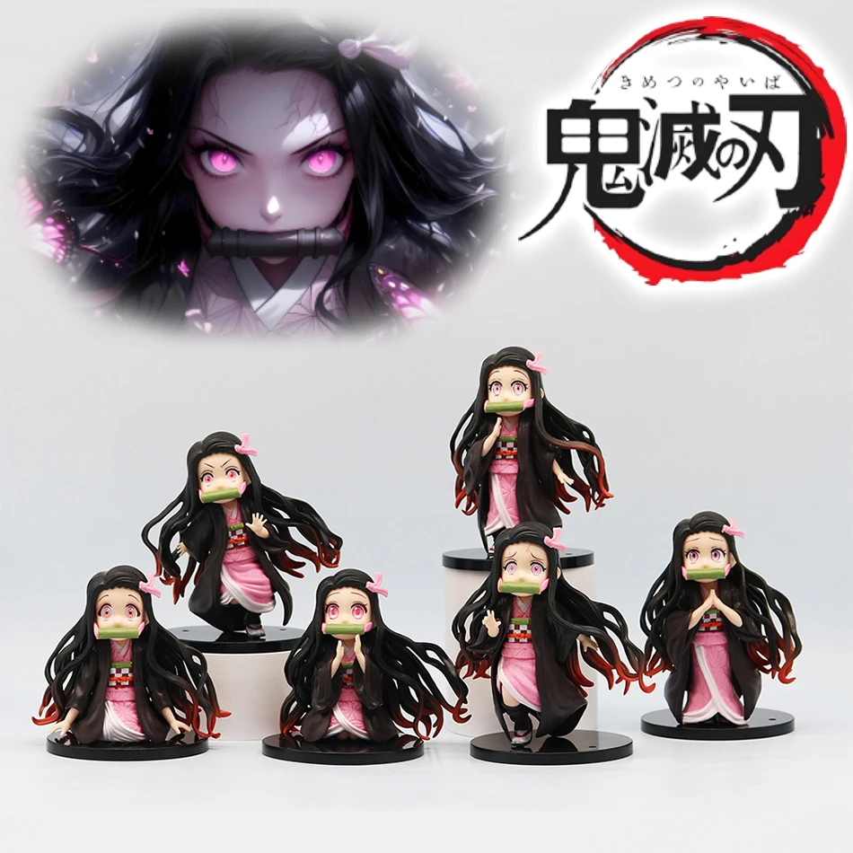 

6 Pcs Anime Demon Slayer Figure Kamado Nezuko Action Figures PVC Model Toy Desktop decoration Gift Collectible Figurine For Kid
