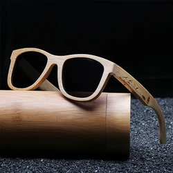 New Fashion Bamboo Polarized Glasses Lady | Bamboo Men's Driving Sunglasses, Classic Brand Retro Polarized Glasses