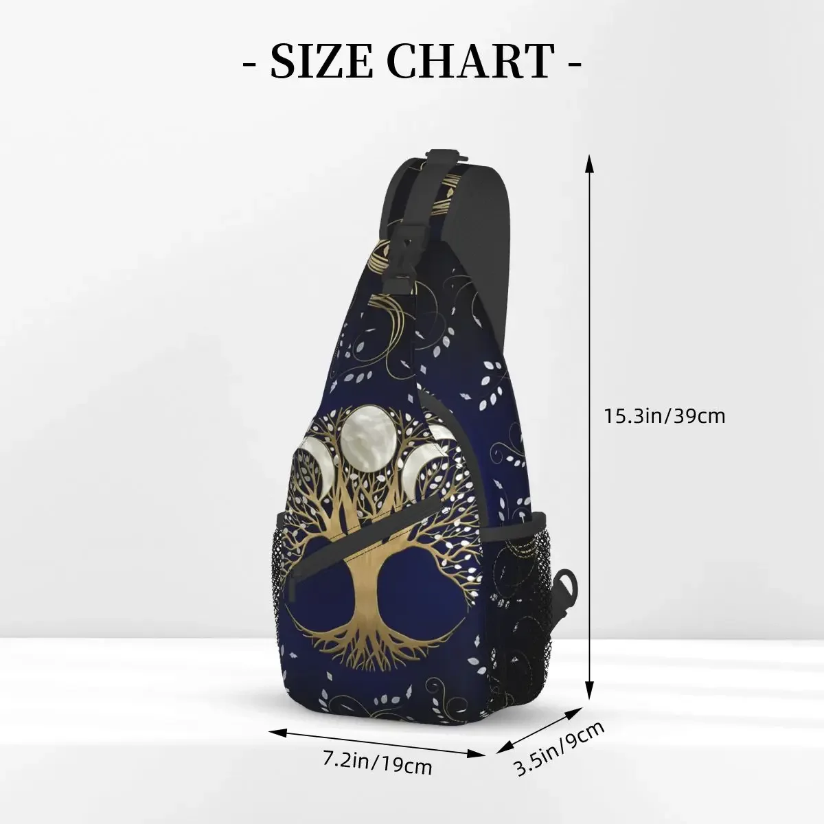 Tree Of Life Crossbody Chest Bags Triple Moon Goddess Pockets Travel Pack Messenger Sports Teens Shoulder Bag Unisex