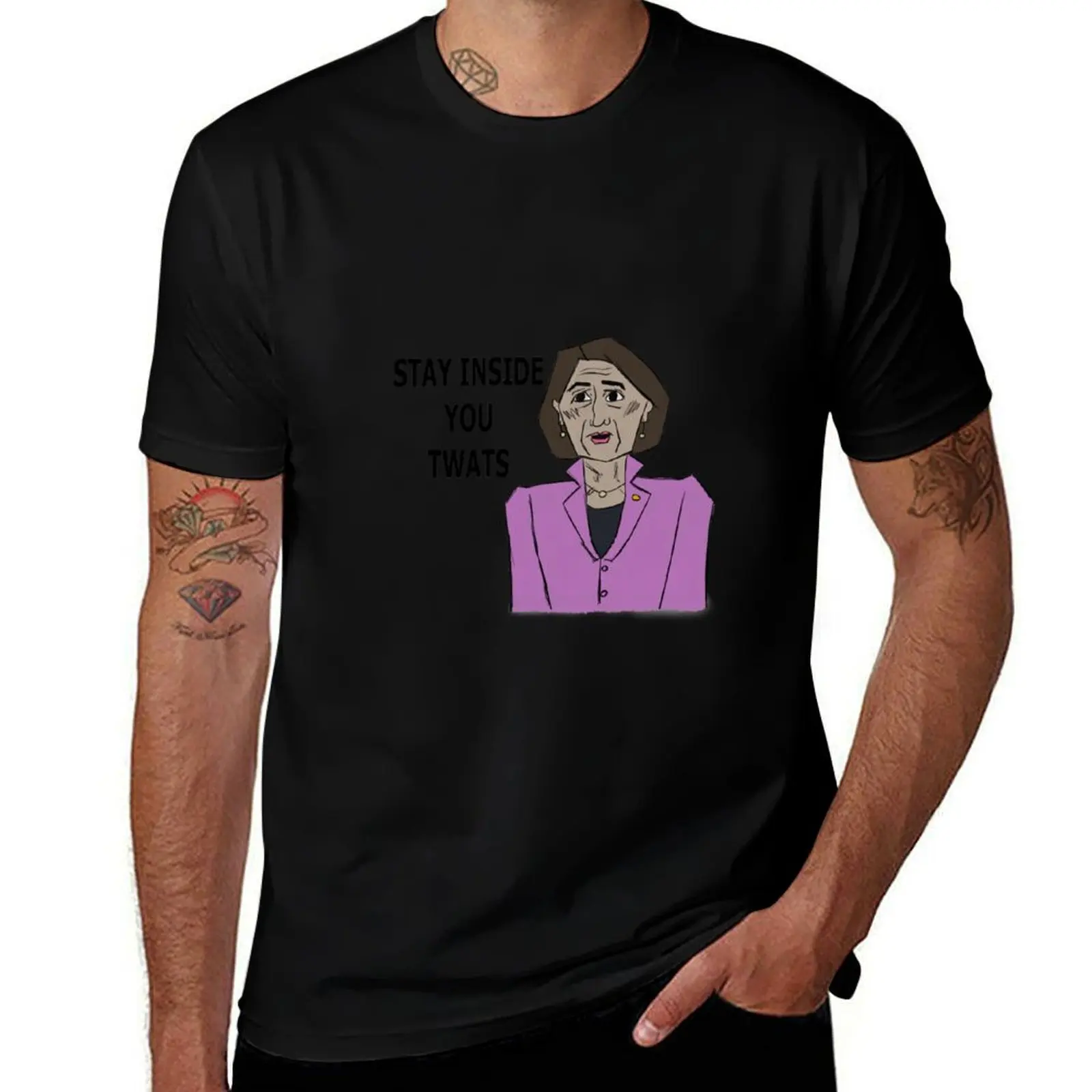 Gladys Berejiklian, Stay Inside T-Shirt Daily Wear Print T-Shirt