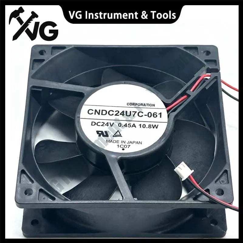 For Original SERVO CNDC24U7C-061 DC 24V 0.45A 120x120x38mm 2-Wire Server Cooling Fan
