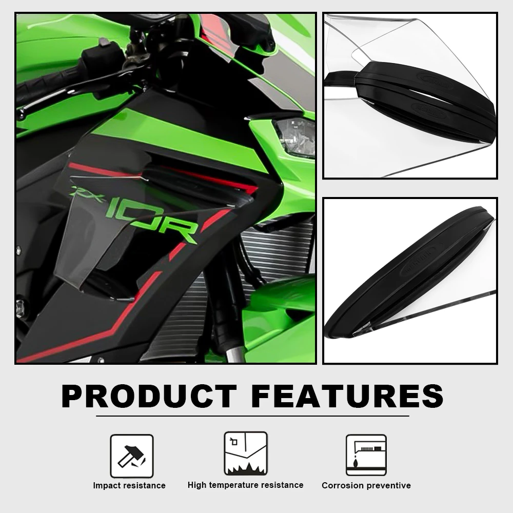 Fairing side Fixed Wing Motorcycle Accessories For Kawasaki ZX-10R ZX10R ZX 10R  2022-2024 Aerodynamic Winglet Cowl Wings Spoile