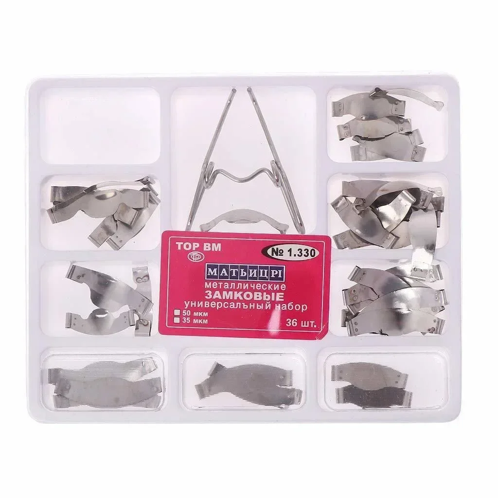 Dentals Materials Metals Matrixs Bands Sectionals Matrixs Band Resins Clamping/Seperating Ring Dentists Tools 100pcs/Box