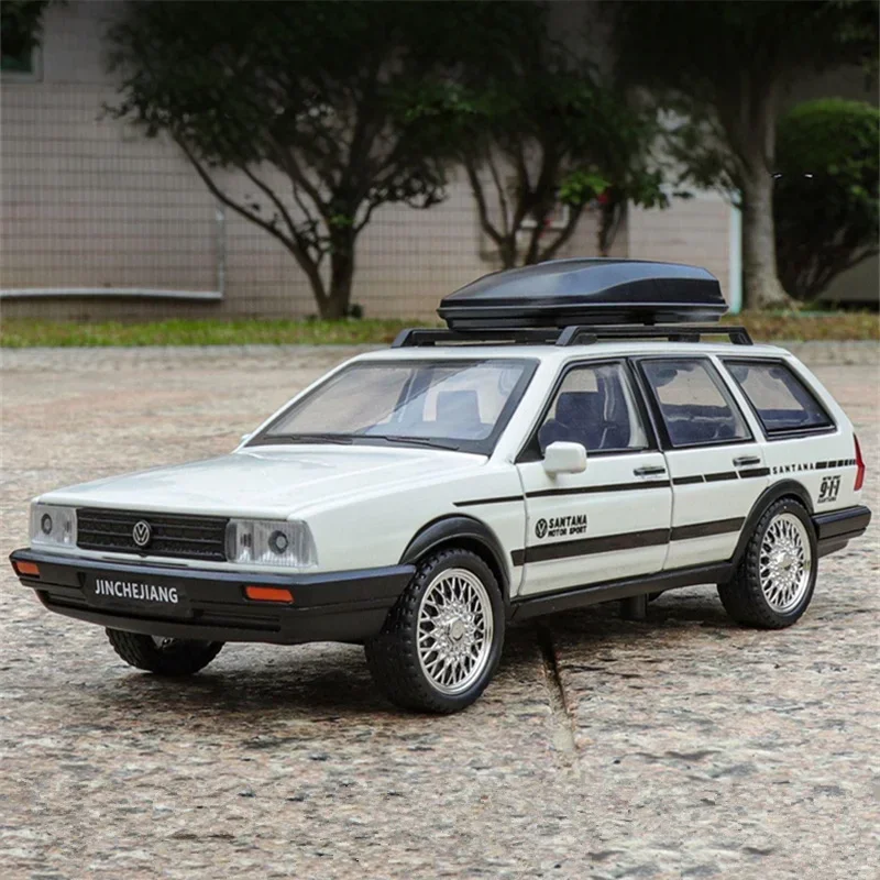 

1/32 Santana Avant Station Wagon, модель автомобиля из сплава, литая под давлением металлическая модель дорожного автомобиля, имитация звука и света, детская игрушка в подарок