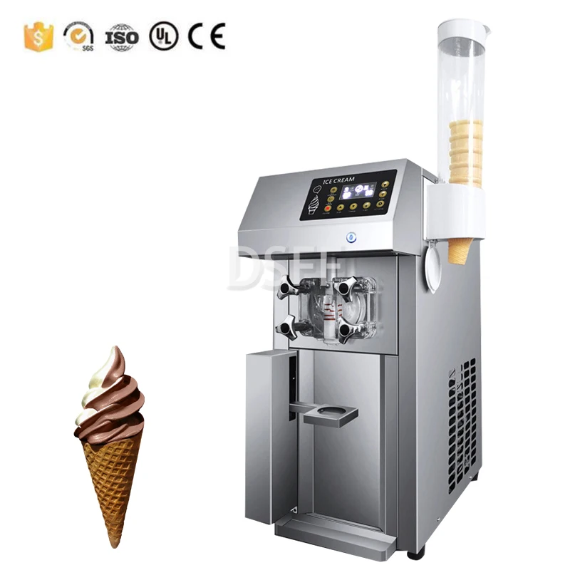 Single Head Ice Cream Machine/Pre Cooled Preservation/Milk Syrup Specific/Ultra Large Capacity Frozen Yogurt Machine