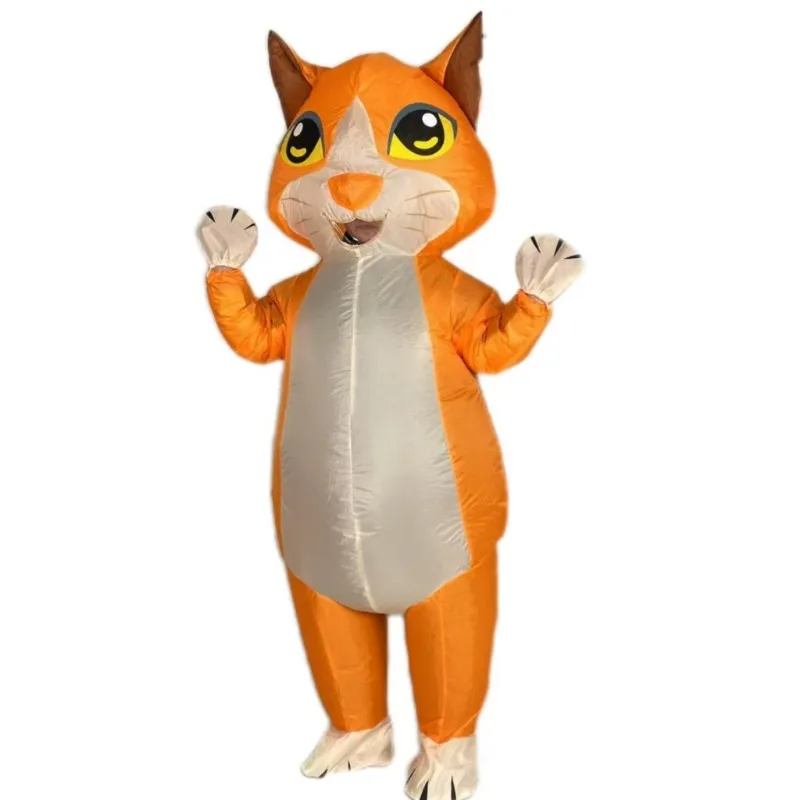 

Хэллоуин надувной костюм черной кошки для прогулок на открытом воздухе забавный костюм с животными