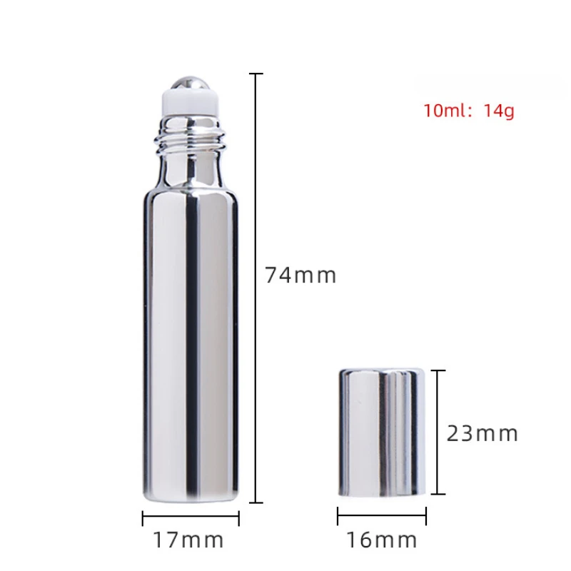 3 Stuks 5Ml Etherische Olie Flessen Rollen Op Roestvrij Staal Roller Bal Massager Oogcrème Parfum Hervulbare Lege Fles Container