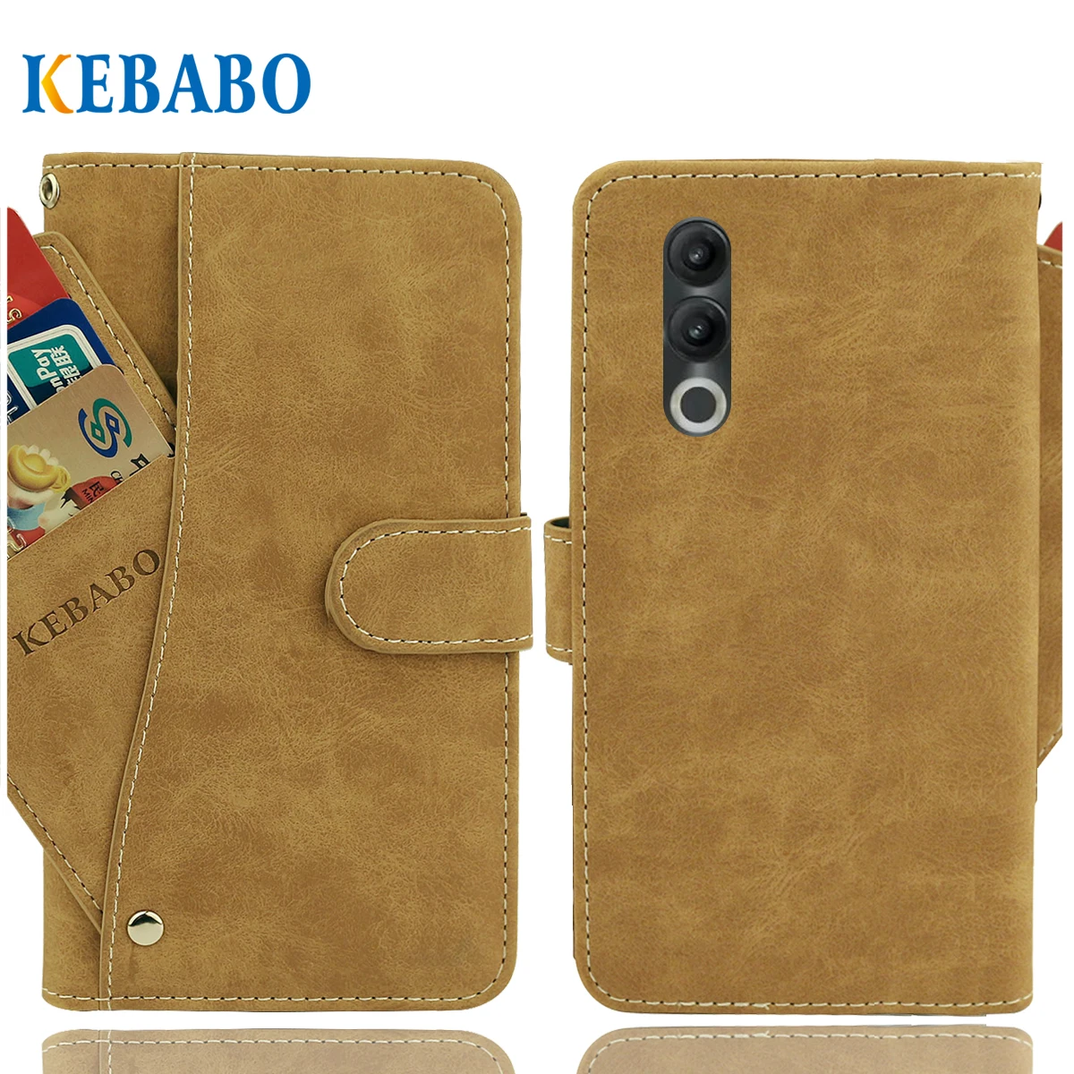 Vintage Leather Wallet Doogee Blade 20 Turbo Case 6.6" Luxury Card Slots Slip-resistant Cover Phone Protective Cases Bags