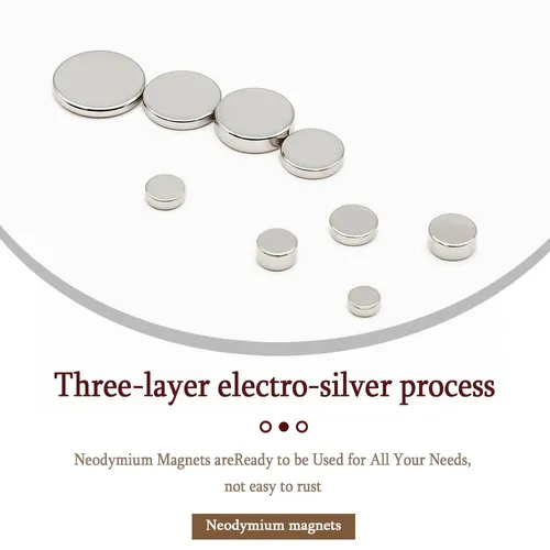 Imagen 2 del producto Imán de neodimio redondo súper fuerte, imanes potentes N35, pequeño NdfeB magnético permanente 2x2 4x2 5x2 5x3 6x2 6x3 10x2 10x3 12x2mm