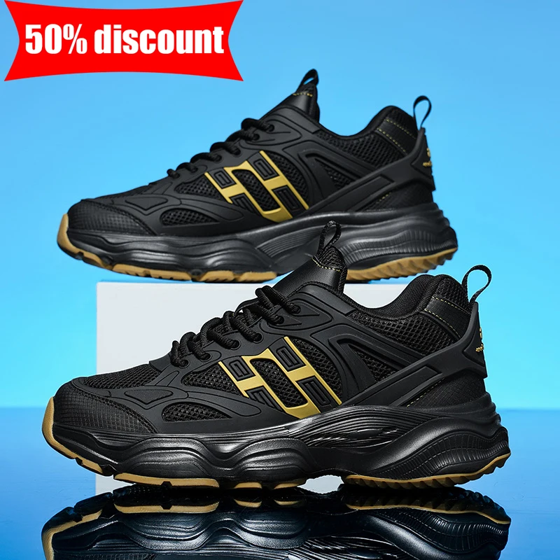 Zapatos Deportivos Para Hombre, Transpirables, Ligeros, De Malla, Con Suela Plana, Para Correr, Fitness, Moda 2026, Versátiles, Negros, Casuales_voghion.com