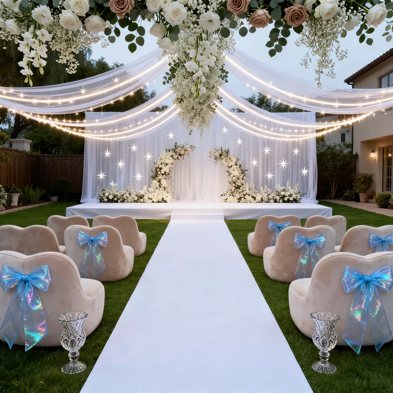 1 White Party Carpet, Suitable for Press Conferences, Company Annual Meetings, Birthday Parties, Outdoor Parties
