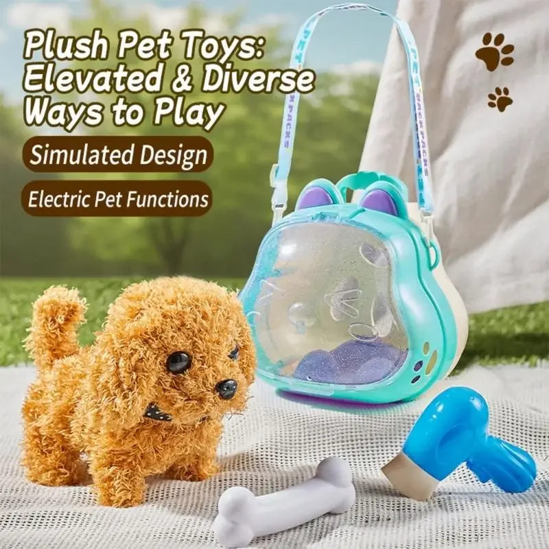 

Simulated Companion Animal Electric Pet Toy With Voice Activation Plush Robot Pet For Toddler Imaginative Learning 15UB