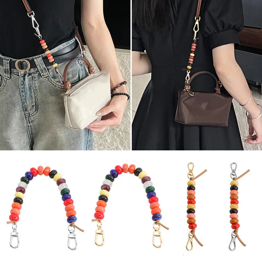 Fashion Colorful Handbag Chain Acrylic Bag Parts Accessories Hanging Pendant DIY Replaceable Bags Belt for Longchamp for Women