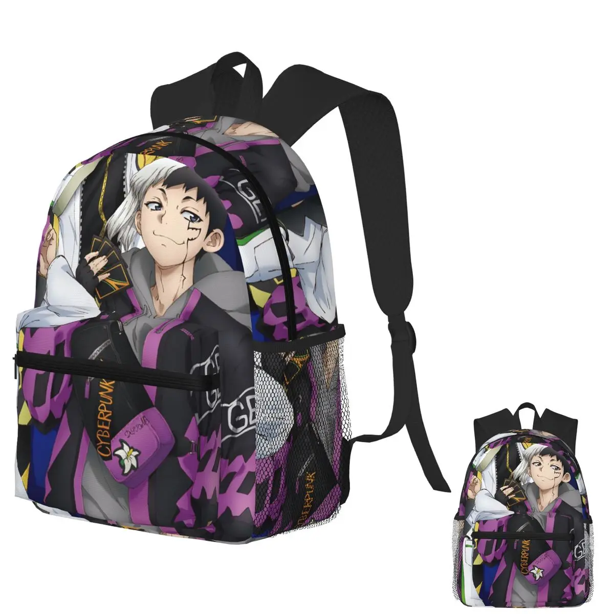Gen Asagiri Dr Stone Apan Anime estudiante mochila escolar senderismo viaje mochila para hombres mujeres moda mochila bolsos de hombro