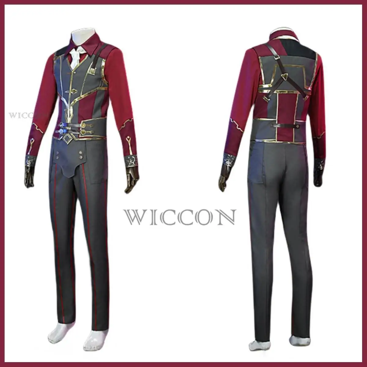 Anime Game LOL Arcane Silco Cosplay Costume parrucca uniforme militare Trench Boot uomo adulto Halloween Christmas Party Suit