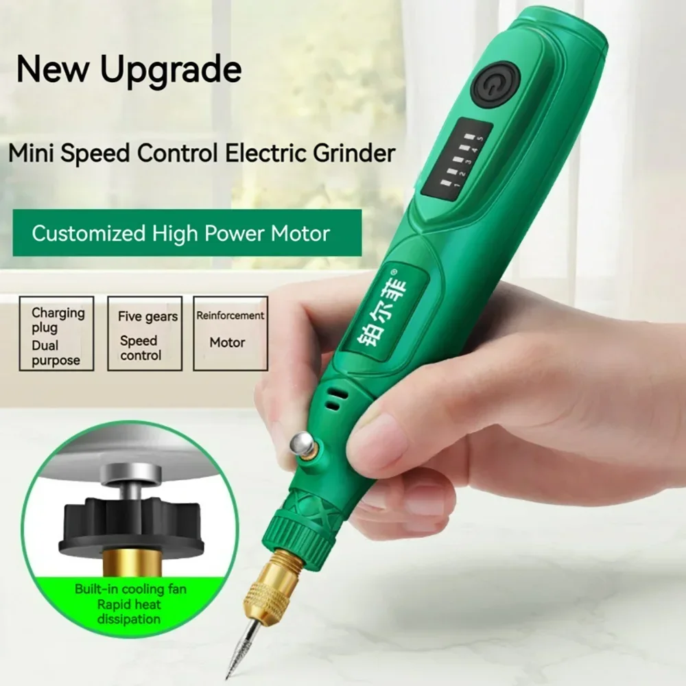 

Five Speed Adjustment 3600-18000r Wireless Electric Drill Micro Rotary Tool Drilling Machine Mini Driller Grinder Engraver Kit