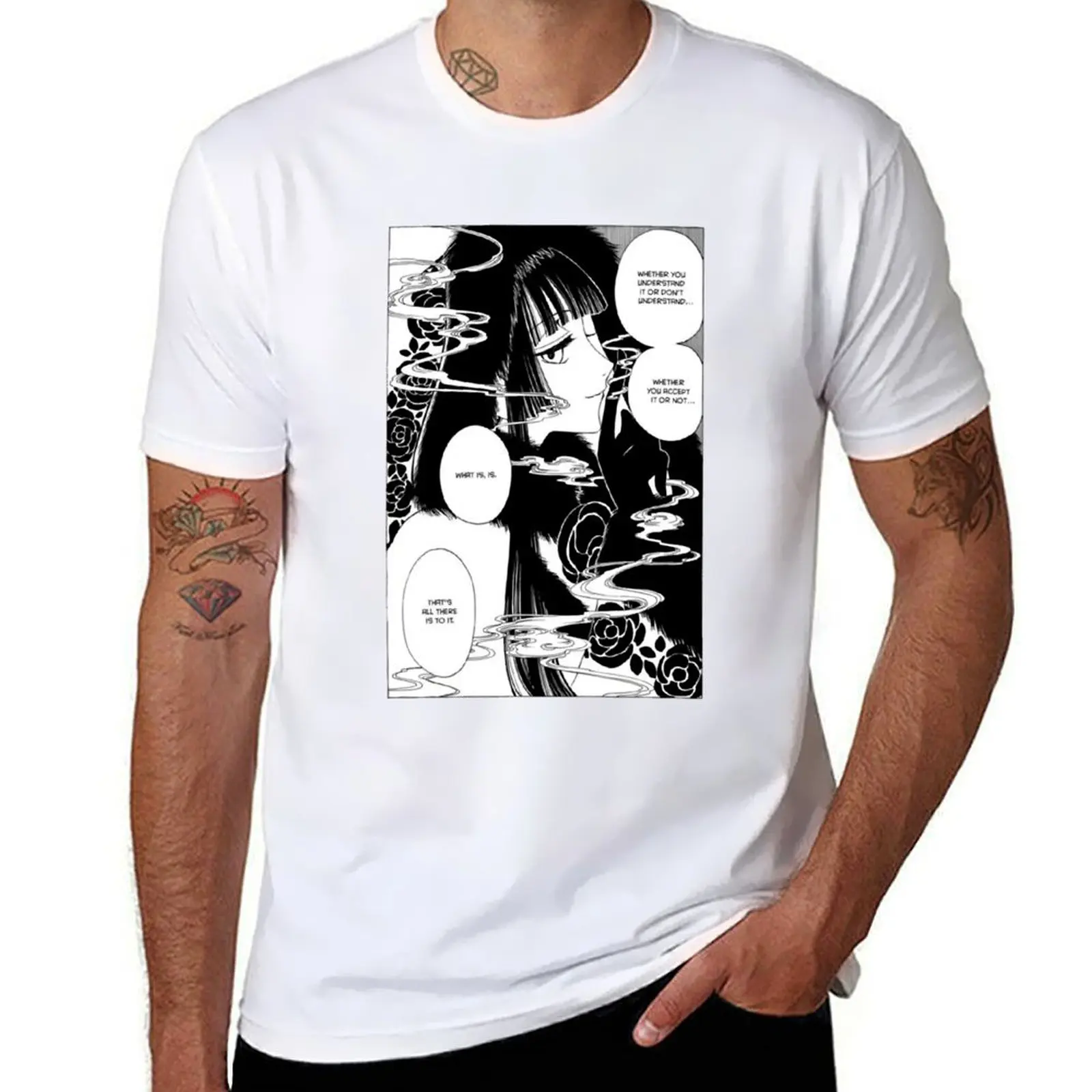 

Футболка xxxHolic - с цитатой Ичихары, мужская, с индивидуальным принтом, 100% хлопок, люксовый бренд