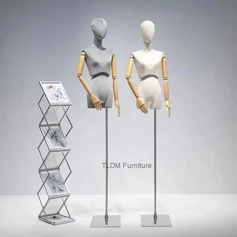 

Sewing Korean High-end Clothing Store Mannequin Prop Female Upper Body Colored Twist Waist Garment Display Stand Supplies FYMQ