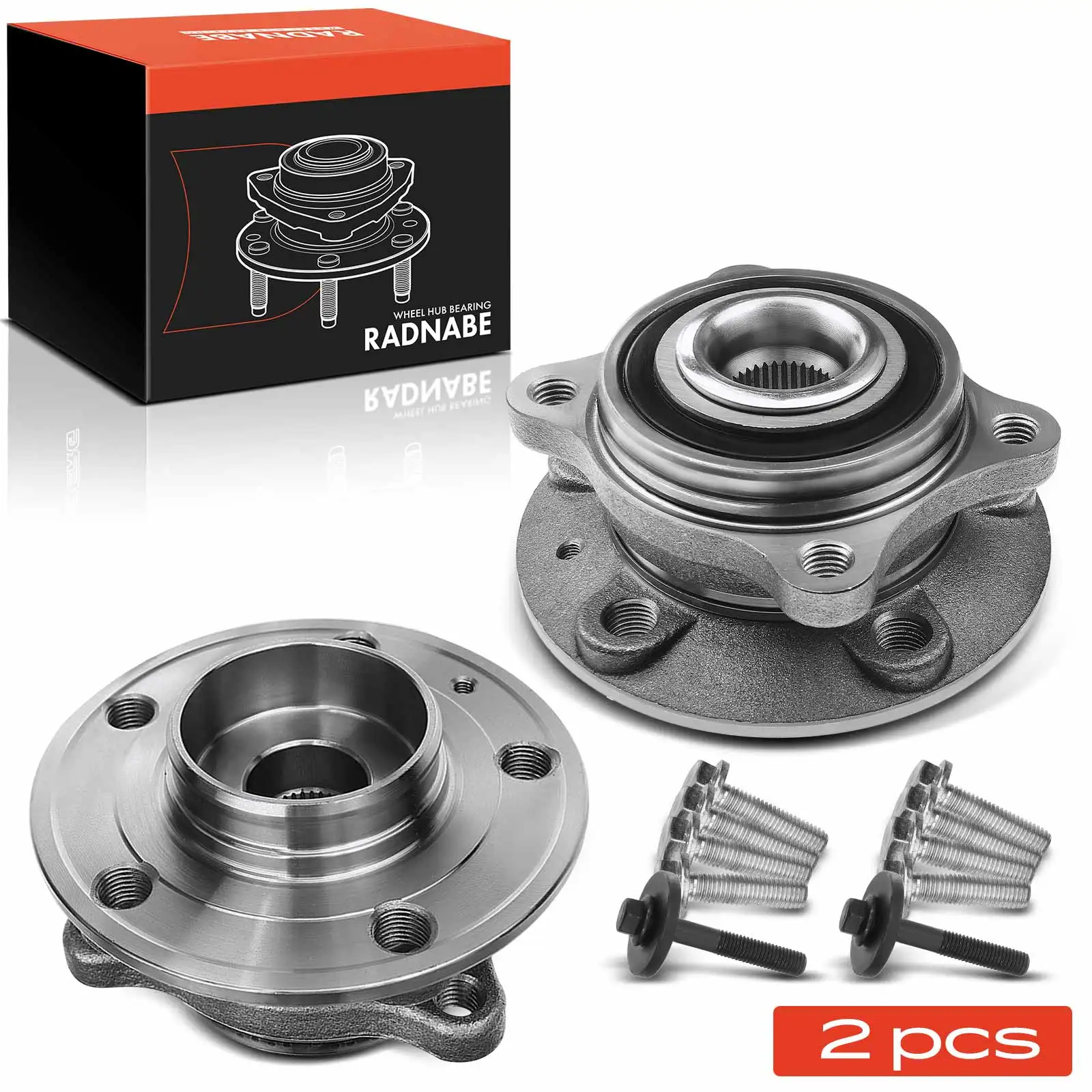 Frankberg 2x Wielnaaf wiellagerset vooras beide zijden voor Volvo S60 I S80 V70 II XC70 Cross Country 513194 8672371 VKBA6601