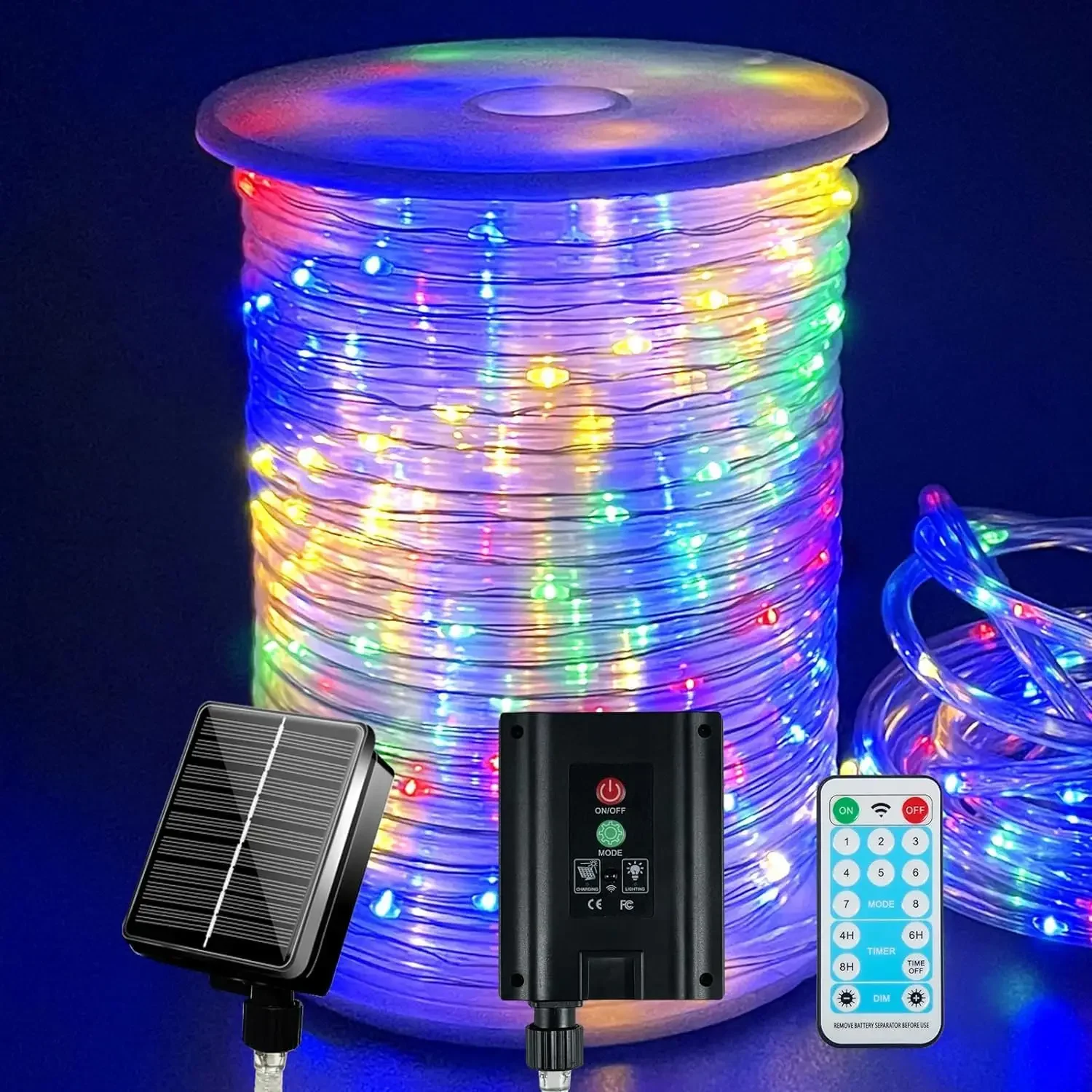 

600 LED Rope Lights Solar String Lights 8 Modes Super Long Fairy Light for Garden Deck Patio Pool Weeding Yard Decor