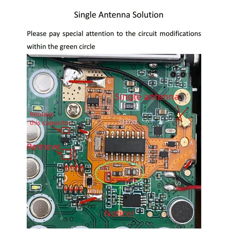 Y43A-SI4732 Chip Crystal Oscillator Component Modification Module For Uvk5/K6 FPC PLUS Version For Quansheng UV-K5 UV-K6