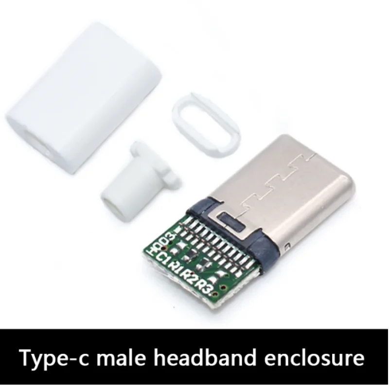 Type C USB 3.1 Connector, 16Pin, Male Socket Plug for Soldering Wire and Cable, PCB Module Board, 56K Resistor, 5Pcs