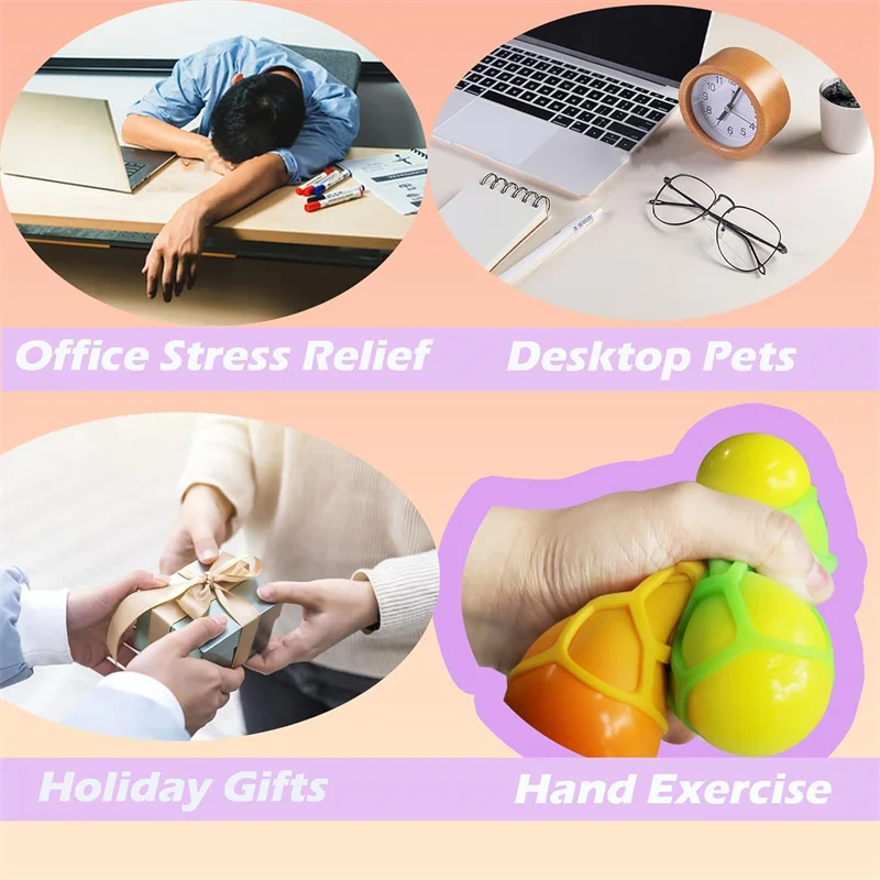 Honeycomb Mesh Stress Balls Taba Squishy Stress Toys Tennis Colored Kneading Dough Ball Slow Rising Squeeze Balls Party Favor