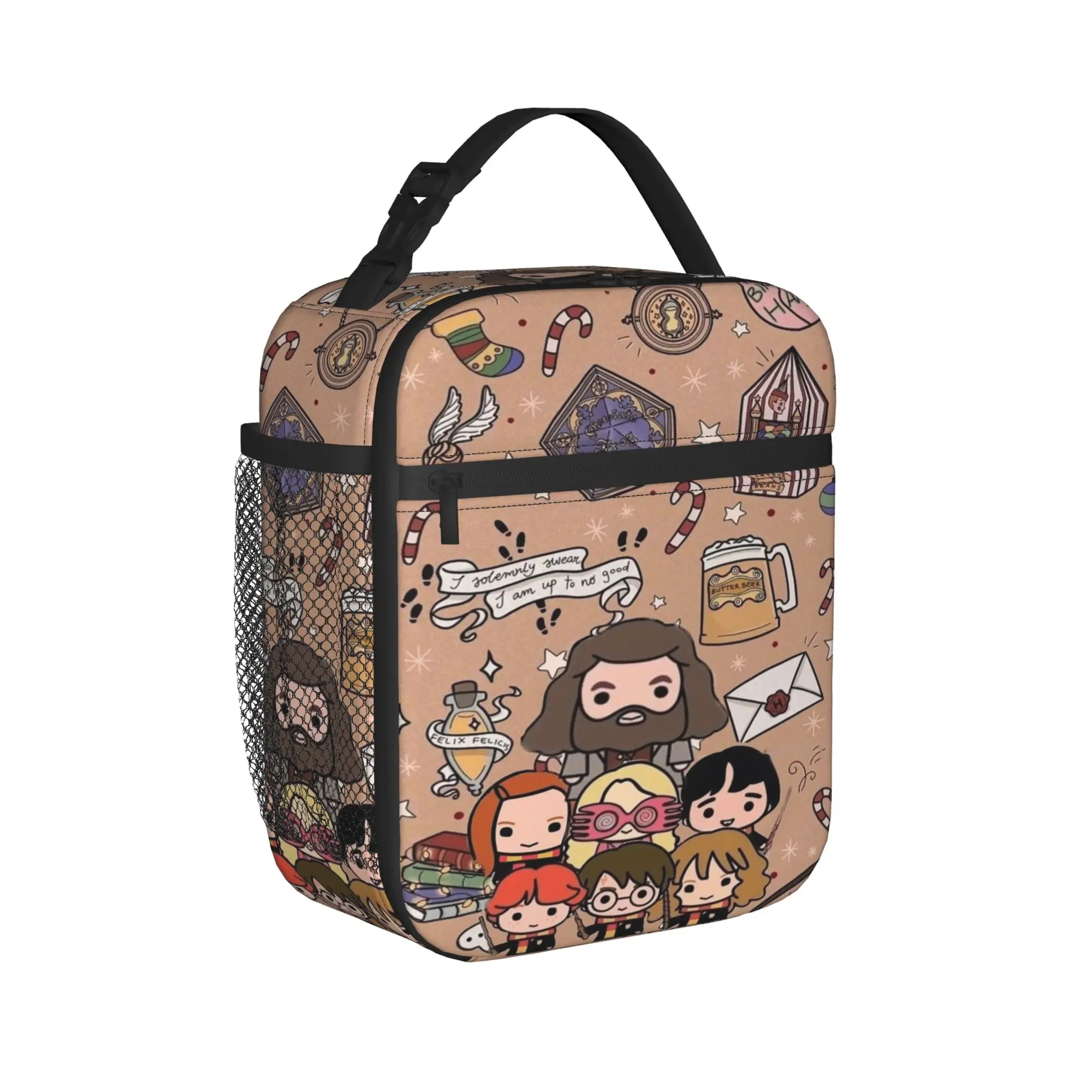 Bolsa térmica para el almuerzo H-HP-P Harry Potter, contenedor mágico para el almuerzo, nueva llegada, lonchera térmica para pícnic
