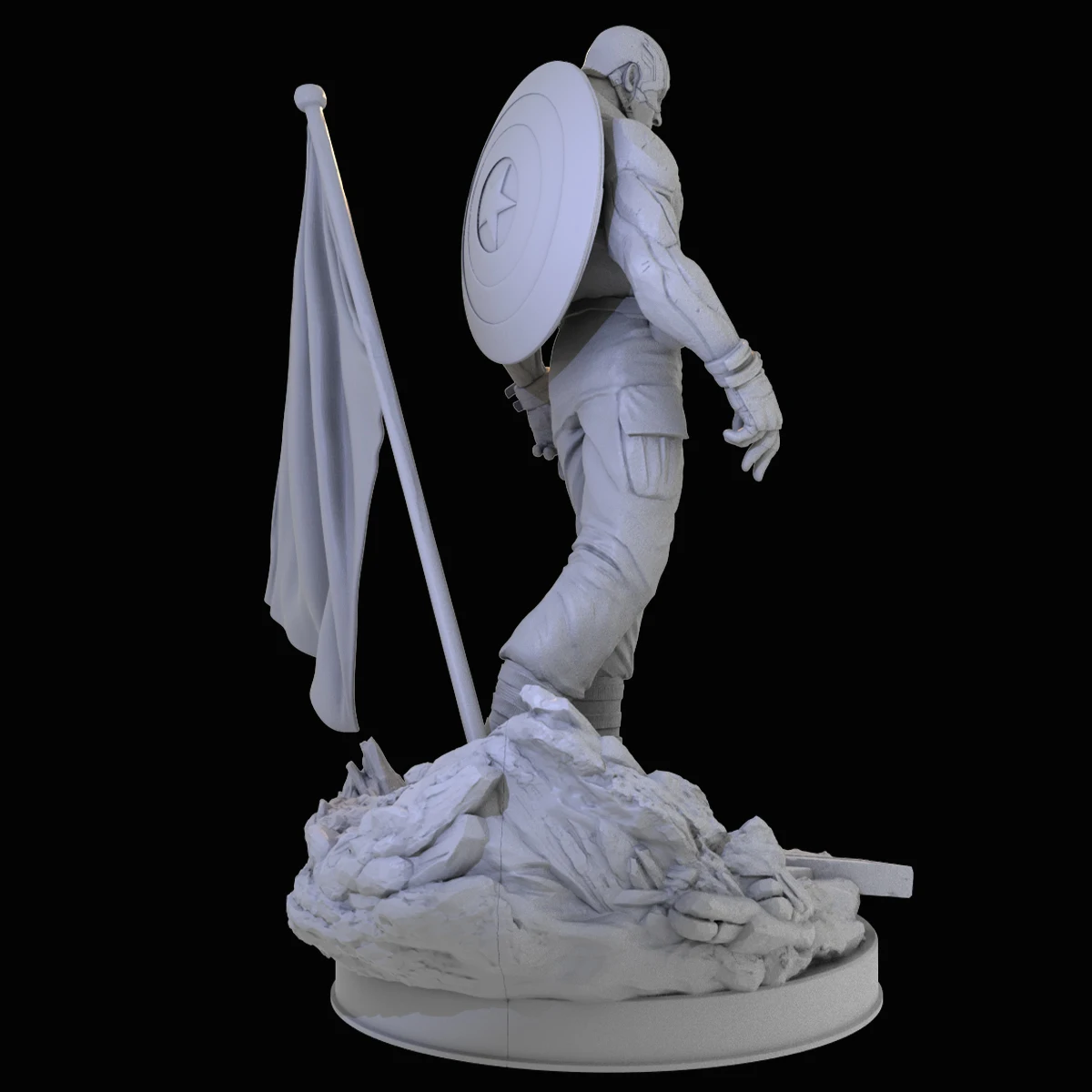 1/24 Scale Die-cast Resin Figure Model Assembly Kit Character Model Captain Unpainted And Needs To Be Assembled