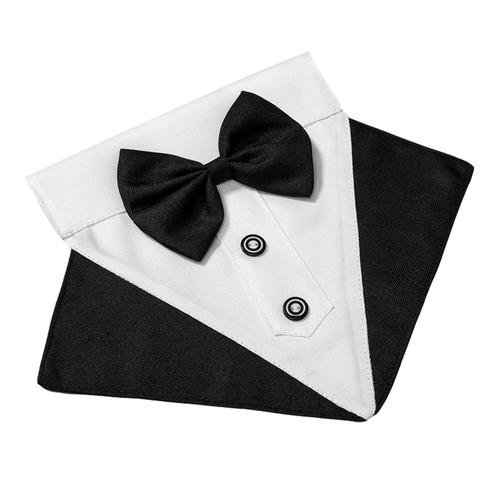 

1pc Pet Suit Necklace Bandana Bib Handkerchief Cute Polyester Halloween Dog Supply Non-fading Sturdy Anti-wrinkle Bite-resistant