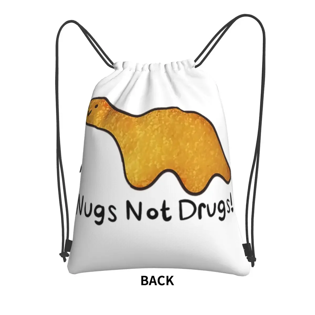 Nugs Not Drugs Portable Backpacks Drawstring Bag Multi-function Drawstring Bundle Pocket Shoes Bags For Travel Sport Man Woman