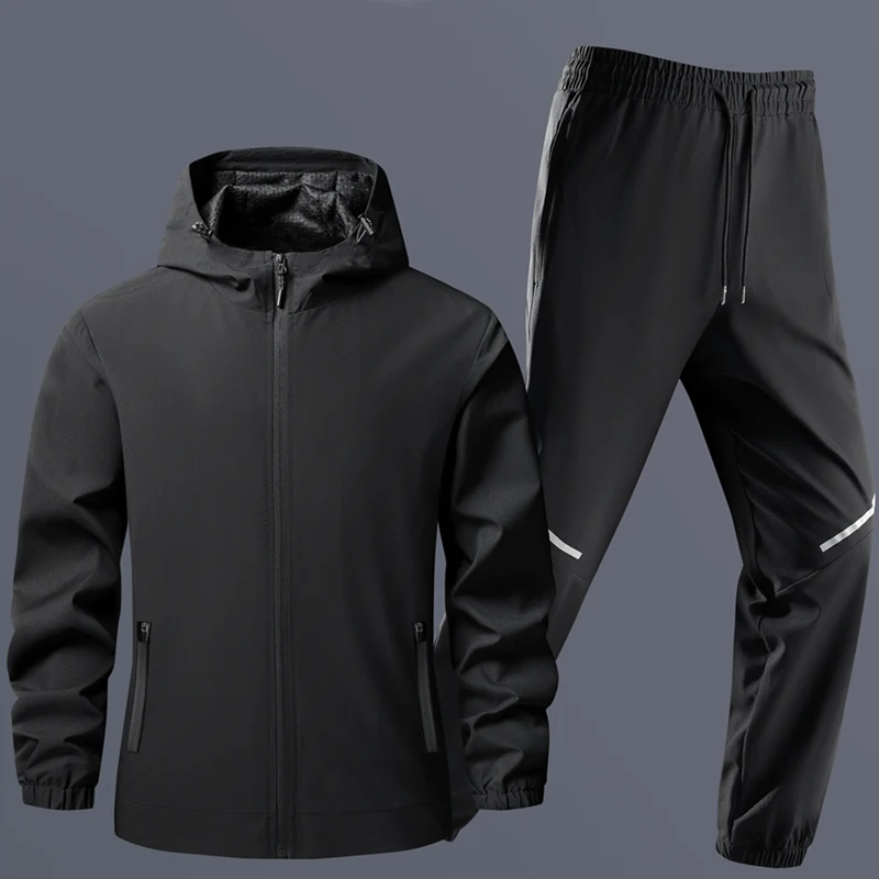 Running Sports Set Men Spring Autumn Quick-Drying Morning Run Training Outdoor Clothing Men's Spring and Autumn Two-Piece Set