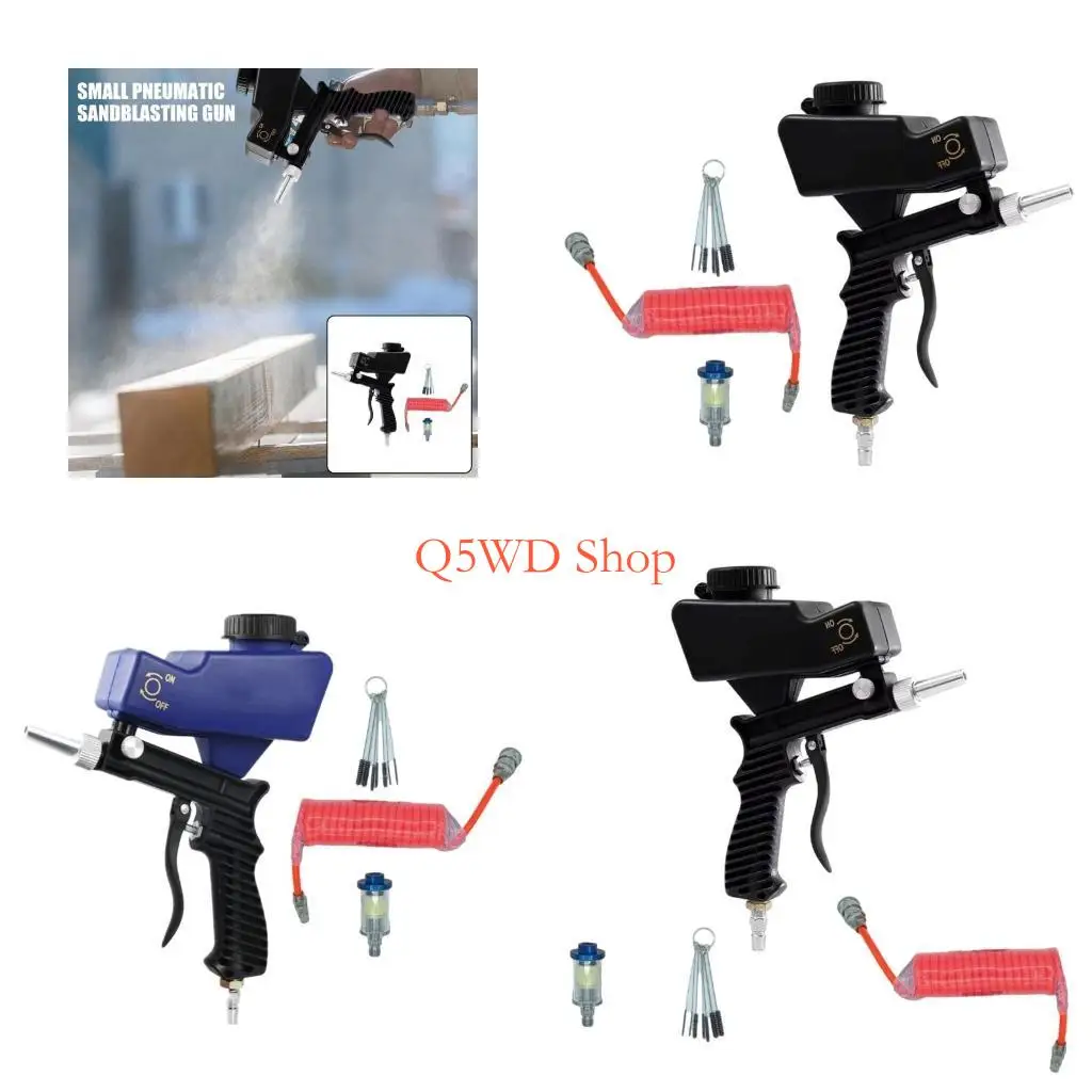 Q5WD Ergonomic Sandblasting Guns 90Psi Portable Sand Blasters for Precise Sprayings on Metal and Stone Surfaces
