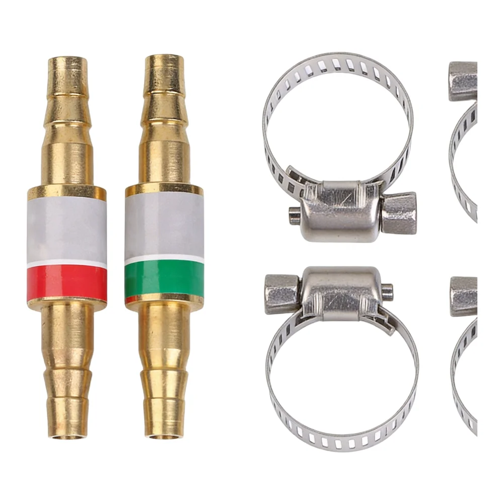 Acetylene Arrestor Flashback Arrestors One-Way Valve Design Stainless Steel Clamps Brass Construction Gas Handling