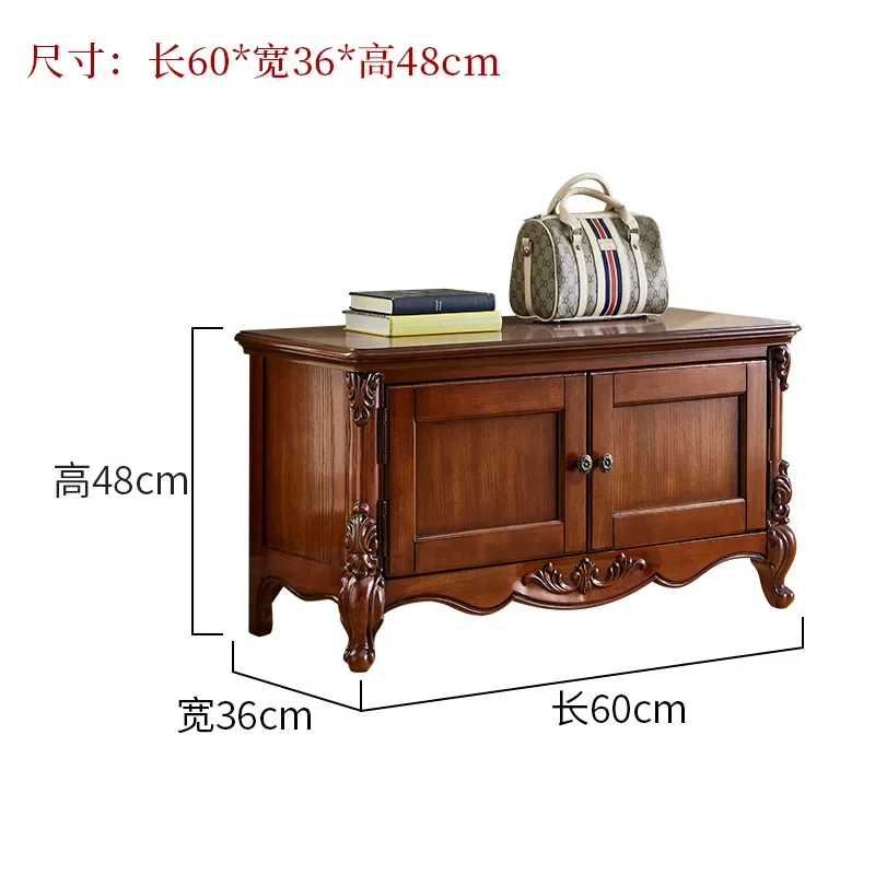 Picture 7: Shoe changing stool American solid wood shoe stool, sofa stool
