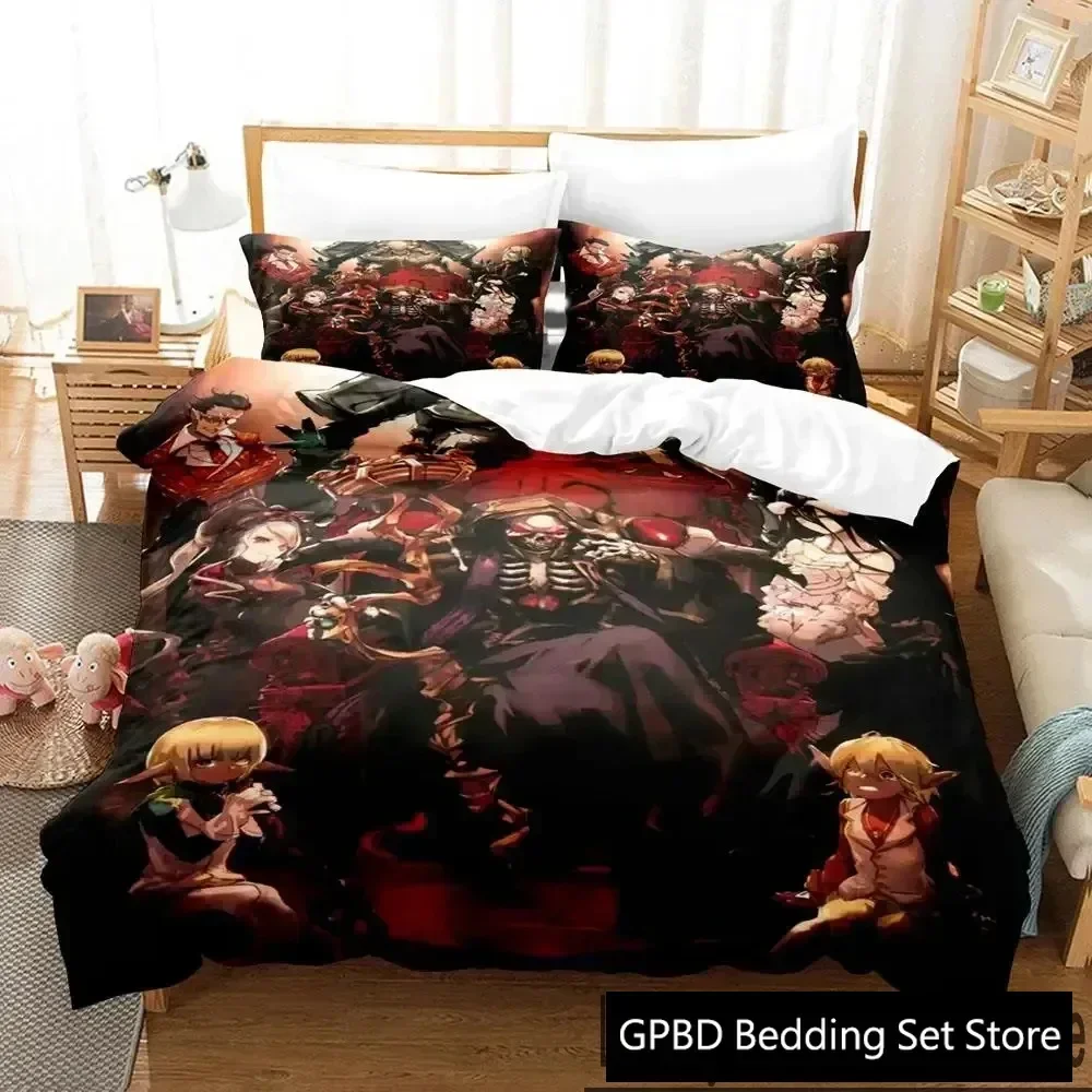 3D Print Anime OVERLORD Comfortable Duvet Quilt Cover Pillowcase Bedding Set Children Bedroom Decoration Home Textile