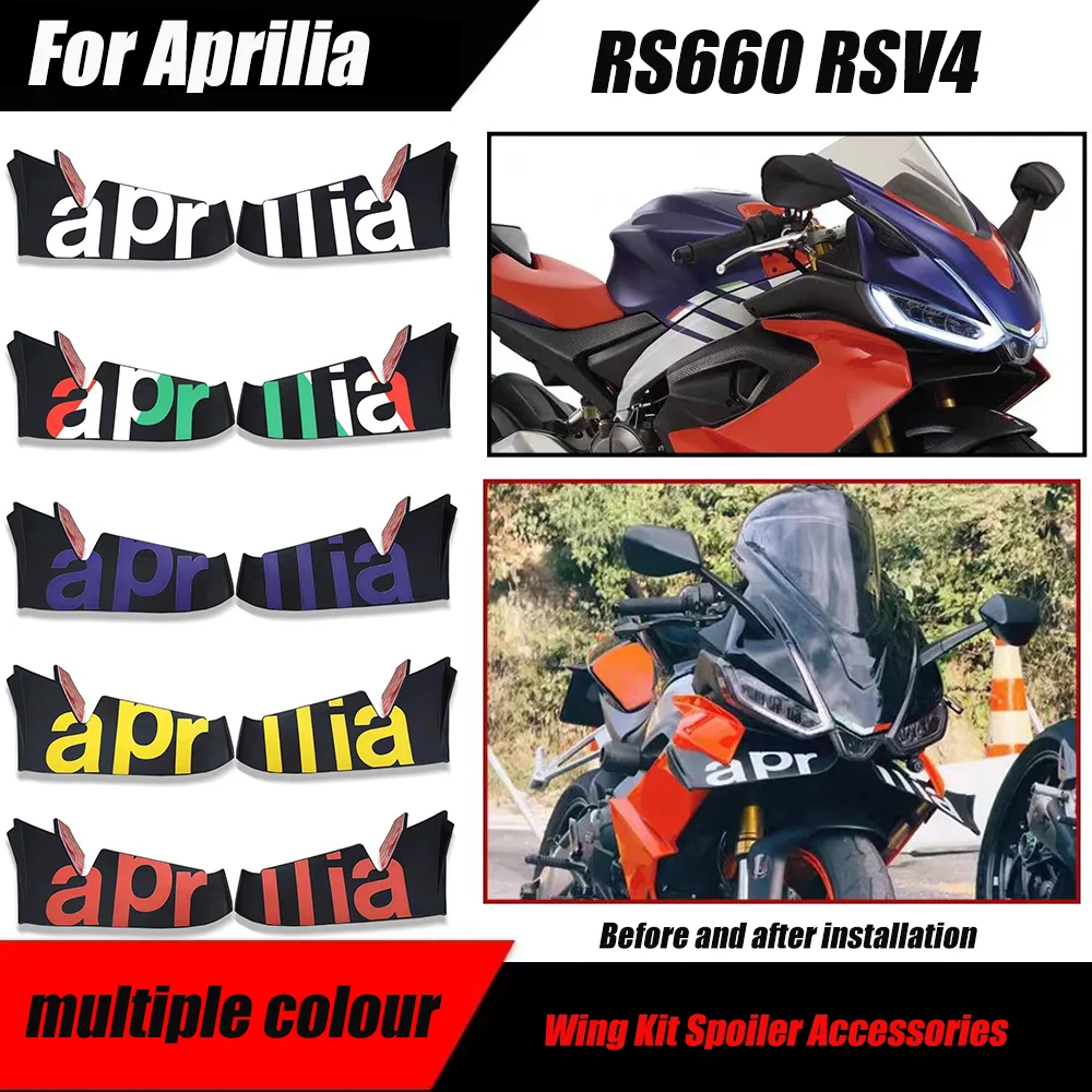 

Motorcycle Multi-colors Winglet Aerodynamic Wing Kit Spoiler Accessories For Aprilia RS660 RSV4 RS660 rs660 RS v4 V4