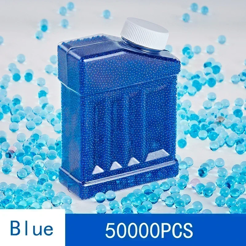 50000 pçs bola de gel de água 7-8mm arma brinquedo balas acessórios verão ao ar livre tiro jogando esporte aquático jogo brinquedos para crianças adulto
