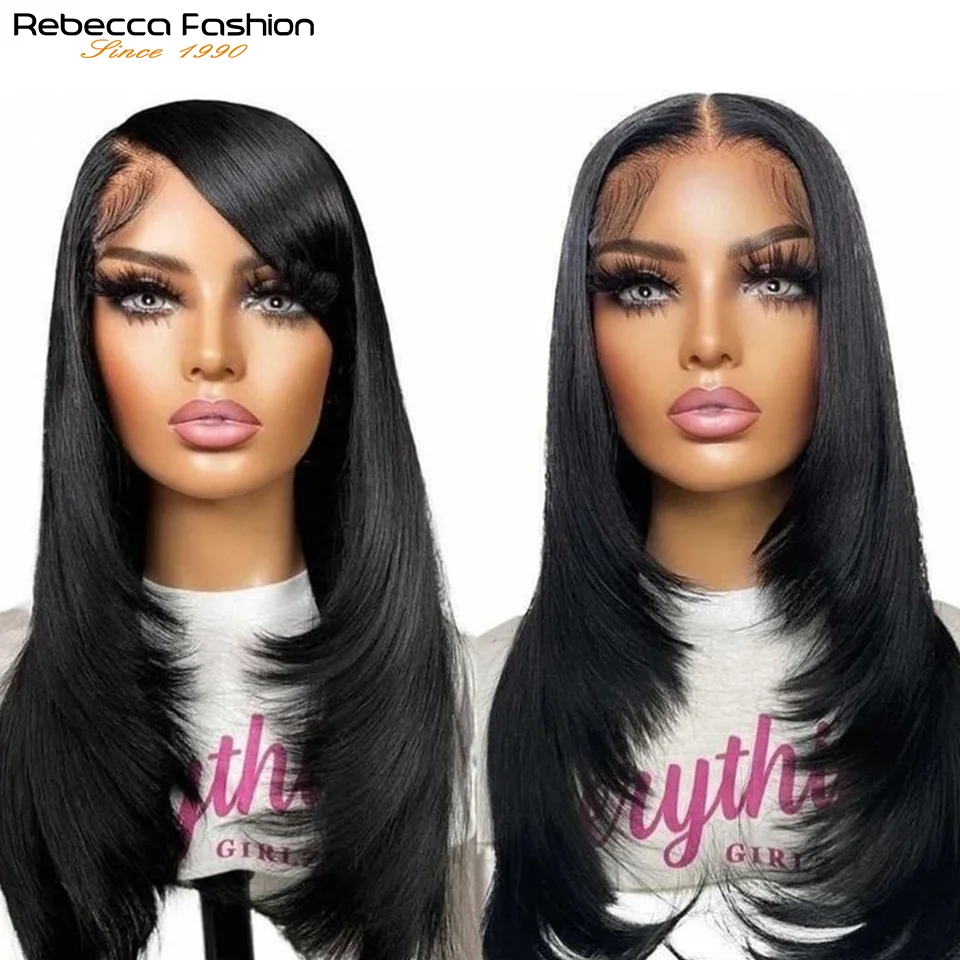 Rebecca 13x4 Straight Lace Front Human Hair Wig Peruvian Human Hair Lace Frontal Wigs Remy Human Hair Wigs On Sale Clearance