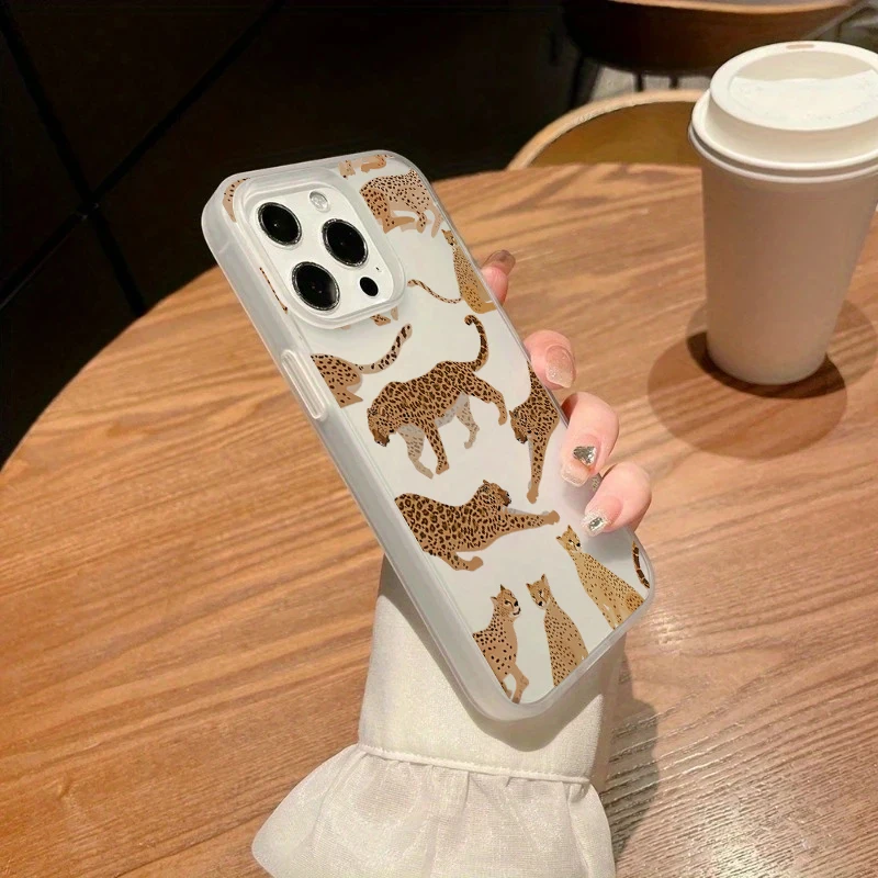 Für iPhone 17 16 15 14 13 12 11 Pro Max Air Case Elegante Leopardenmuster Matte TPU Abdeckung Für iPhone XS Max X XR 7 8 Plus 16E Funda