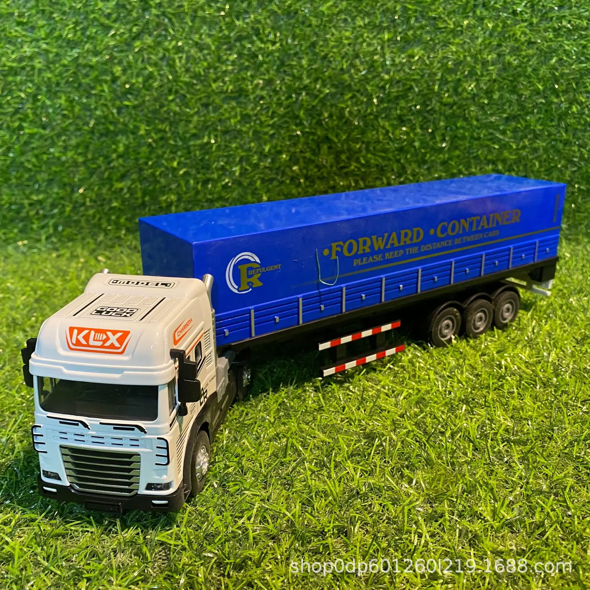 

Large alloy double-layer flat plate model for children's transportation, big truck for boys and babies, inertia semi-trailer car