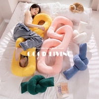 Ultra Soft Plush Colorful Chain Knot Pillow Yellow Pink Green Blue White INS Fashion Nap Head Cushion Friend Gift