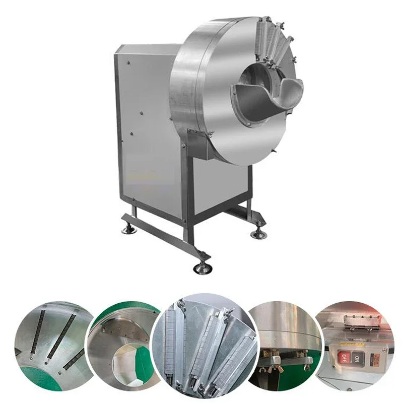 Commercial Vegetable Cutting Machine Multi-functional Automatic Vegetable Slicing Shredding Machine For Ginger Potatoes Carrots