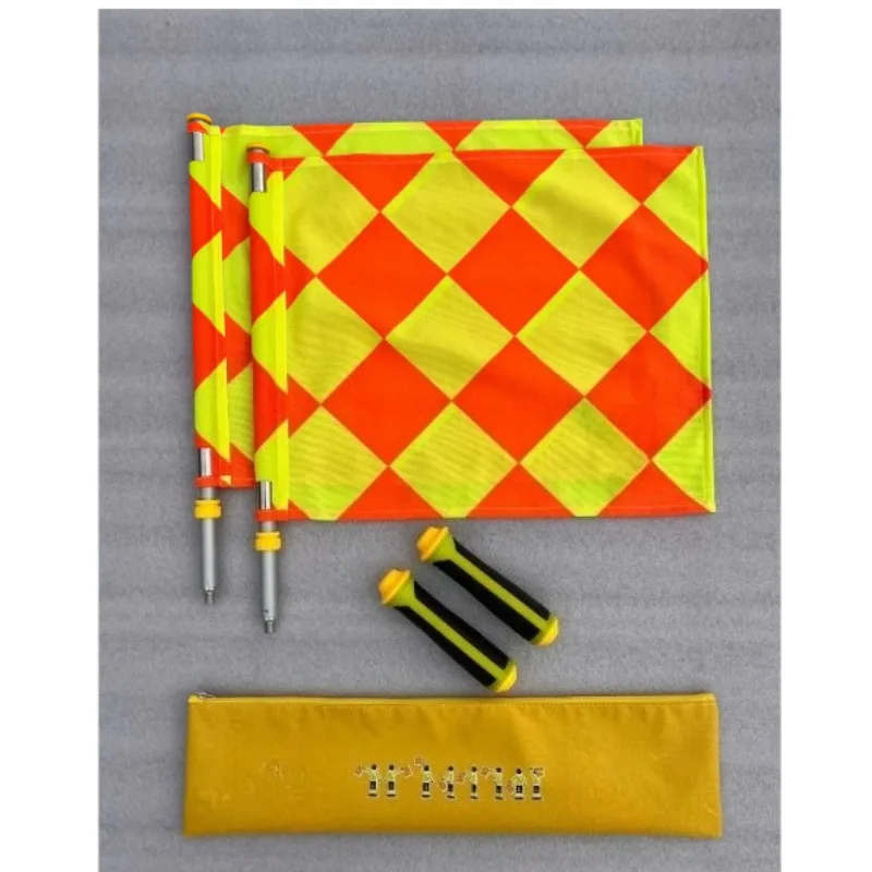 Upgraded handle removable hardcover referee hand flag, patrol flag assistant referee hand flag