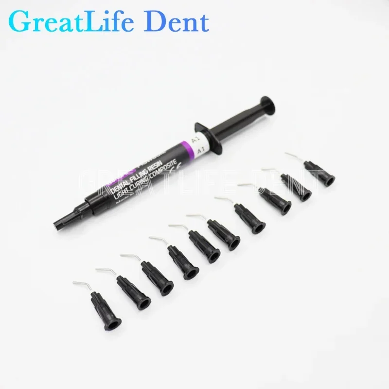 

GreatLife Dent Dental Filling Flow Resin Restoration Syringe Dentistry Enamel Material Aesthetics Composite Resin Glass Lonomer