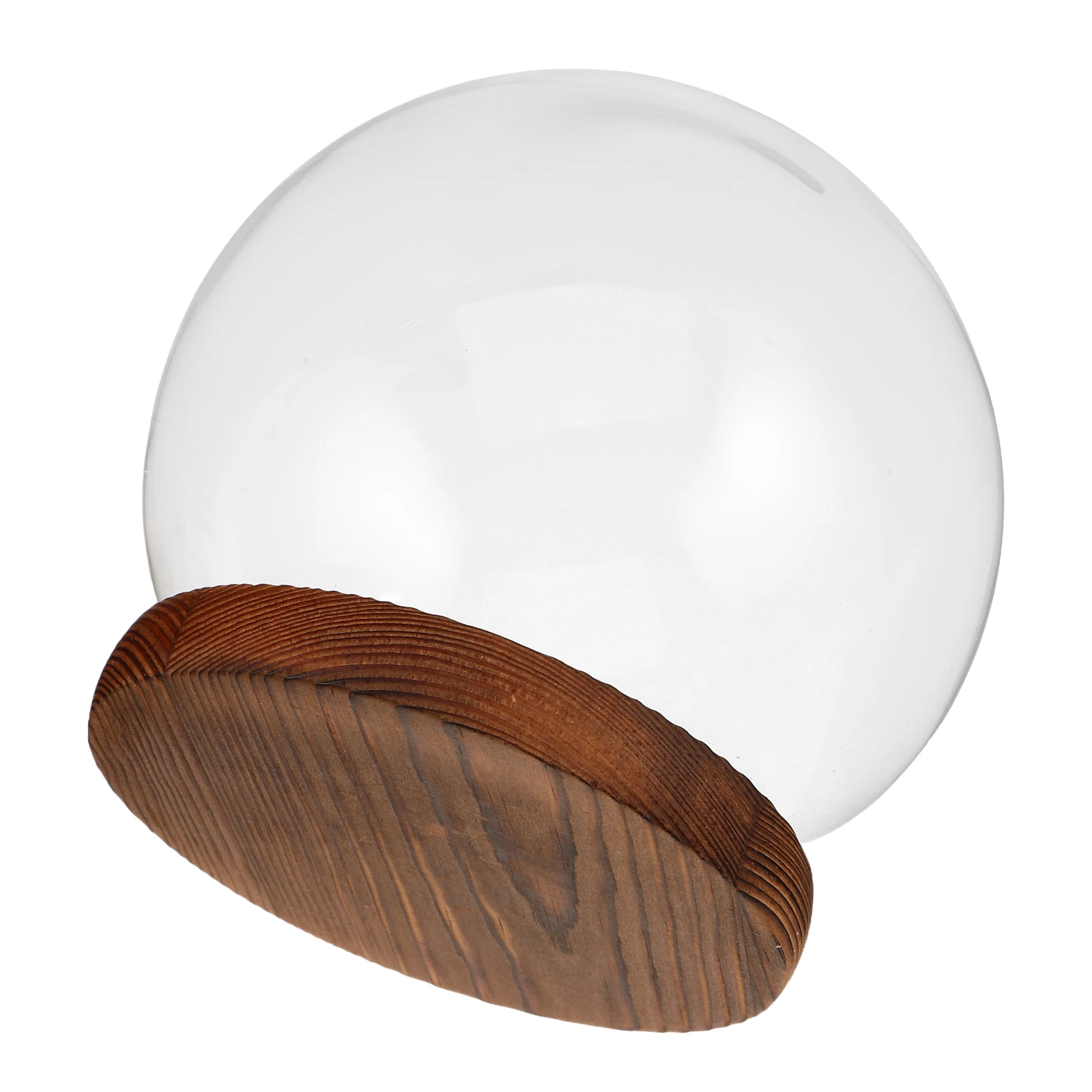 

Clear Glass Cloche Dome with Base - Transparent Display Case for Eternal Flowers - Secure Bell Jar Cover for Rose Preservation