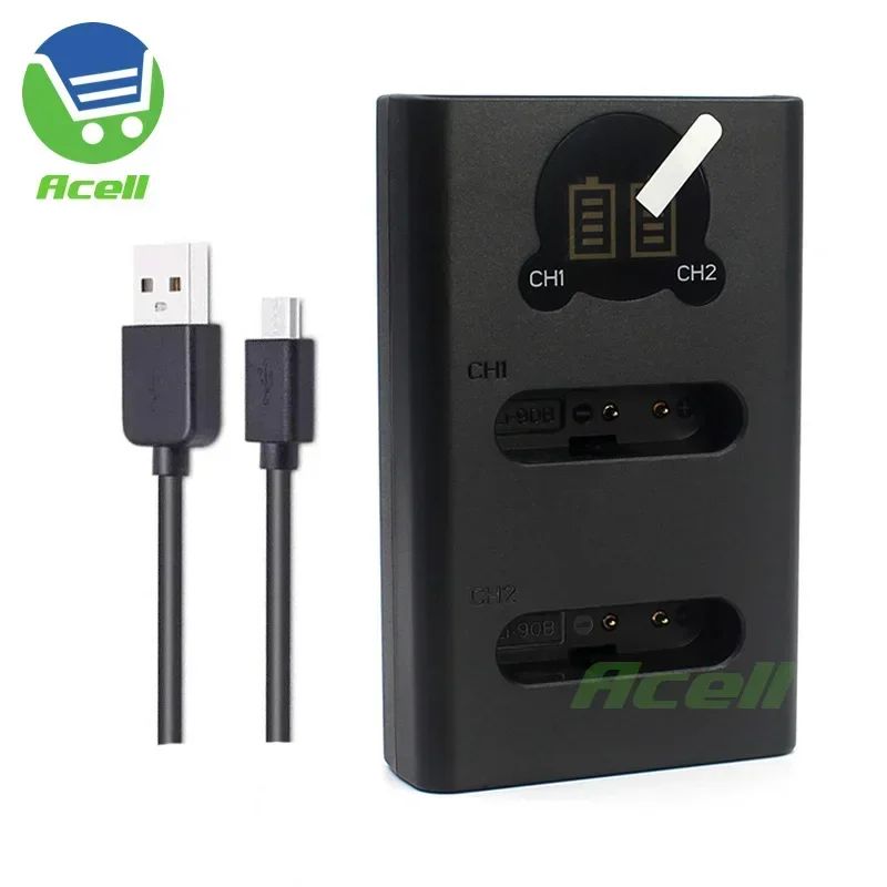 

LI-90B/92B Dual Charger for OLYMPUS TG-Tracker TG-6 5 4 SH-60 Camera DS-9000 DS-9500 Digital Dictation Recorder Replace UC-92/90
